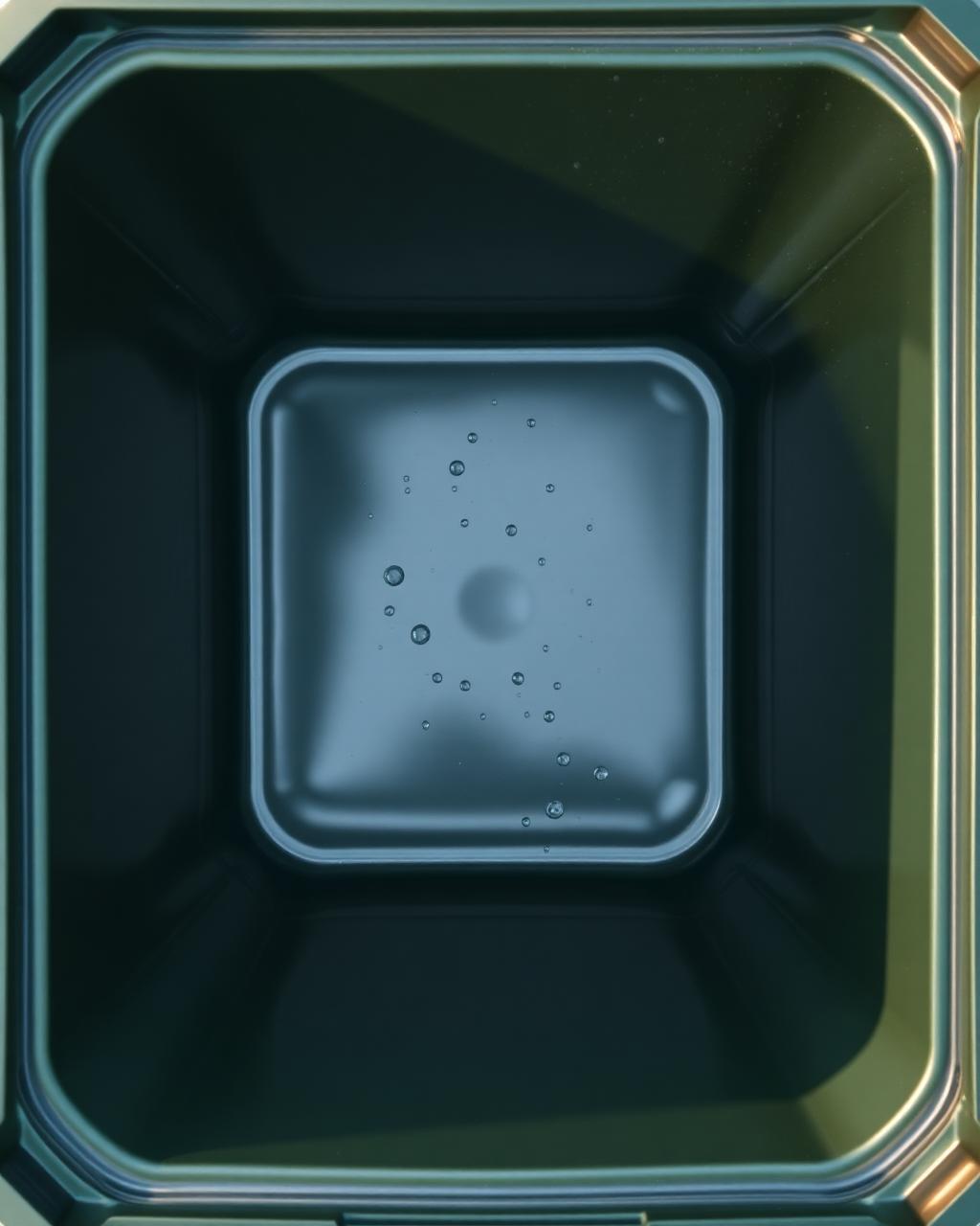 Inside of a freshly cleaned green bin